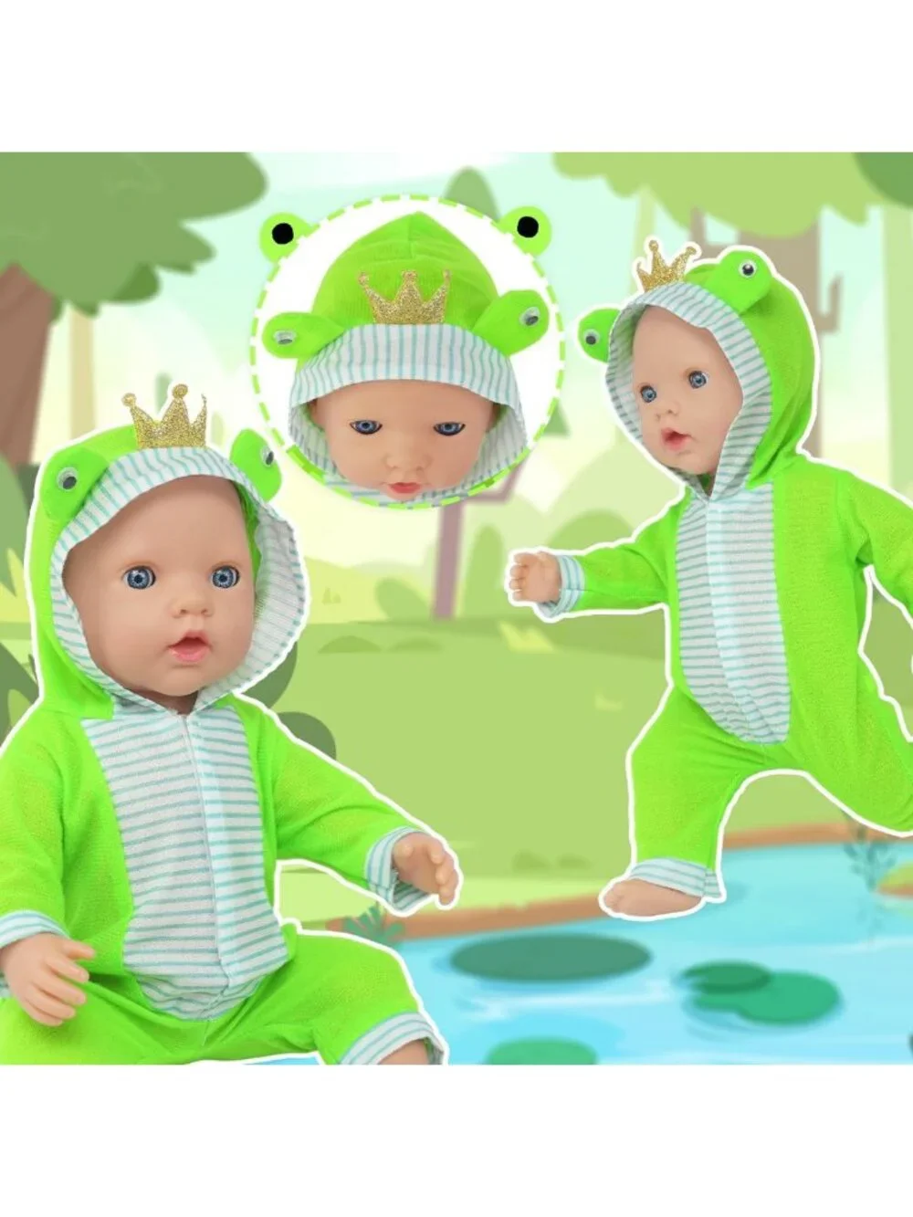 6 Sets Adorable Reborn Doll Animal Jumpsuits for 14-17 Inch Dolls, Cute Outfits